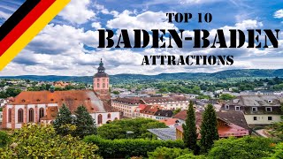 Top 10 BadenBaden Attractions  BadenBaden Germany  Things to Do in BadenBaden [upl. by Schlenger73]