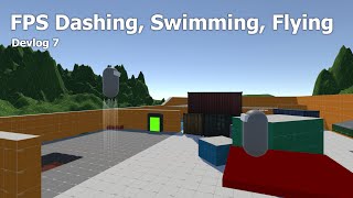 Making my PERFECT Unity FPS Character Controller  Dashing Sliding Flying Swimming  Devlog 7 [upl. by Anaed770]