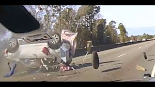 Georgia State Patrol Chase of Nissan Murano  Wild PIT Rollover and Ejection [upl. by Barger]