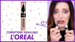 ADDIO OCCHIAIE 😝 IL CORRETTORE PIÙ COPRENTE DEL MOMENTO LOréal Infaillible Concealer  Test amp Tell [upl. by Casie972]