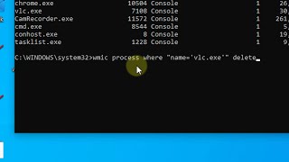 Kill any Task from Task manager using Command Prompt in windows 10 [upl. by Nannaihr]