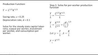 Solow Growth Model Part II How to Solve for Steady State [upl. by Dleifniw]