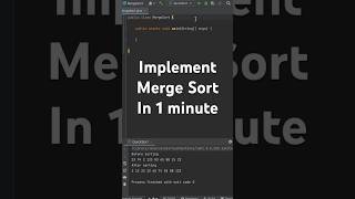 Merge Sort Algorithm Implementation in Java [upl. by Artiek]