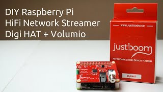 HOWTO DIY Raspberry Pi HiFi network streamer  DigiHat  Volumio [upl. by Aissenav]