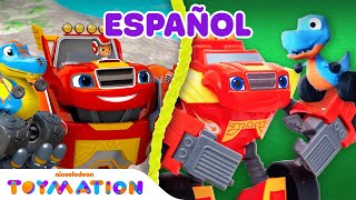 ¡Robot Blaze de juguete rescata dinosaurios bebés  Blaze y los Monster Machines  Toymation [upl. by Nwahsel385]