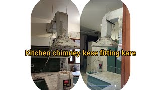 kitchen chimney kese fitting kare kitchenchimneykesfittinkare [upl. by Oek]