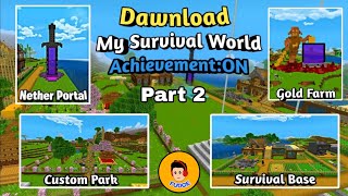 Download My Survival World With Best Seed In Minecraft PE Ep1 to 20 part 2 [upl. by Eittap]