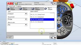 ABB IRC5 Flex Pendant how to configure programmable keys and most common input outputs [upl. by Refinney]