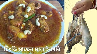 চিংড়ি মাছের মালাইকারিPrawn Malai Curry Traditional Bengali recipe Chingri Recipe [upl. by Zalucki]