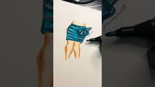 Rendering steps🖍️art fashion fashiondesigner sketches youtubeshorts shortsytshorts [upl. by Nira]