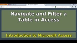 Navigate and Filter using Datasheet View for an Access Table [upl. by Akilegna]