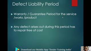 Tender Defect Liability Period [upl. by Murat614]