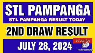 STL PAMPANGA RESULT TODAY 2ND DRAW JULY 28 2024 4PM [upl. by Jeannine]