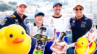 DIY Raft Building Gone WRONG feat Max Verstappen Checo Perez Daniel Ricciardo and Yuki Tsunoda [upl. by Borlow]