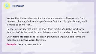 Chapter 20 Short Forms  English Grammar Class 2  By Blueprint Digital [upl. by Jeddy]