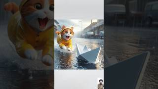 Cute cat just wanted to play boat but🛶😱💀cat cute cartoon funny shorts shortfeed [upl. by Naeerb280]