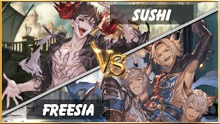 GBVSR Sushi Avatar Belial vs Freesia Lowain [upl. by Ajin]