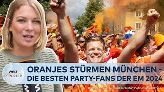 EM 2024 Bier wieder knapp Wie die holländischen Fans Deutschland erobern  WELT Reporter [upl. by Afrika]