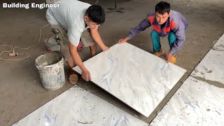 How to Build 800x800 mm Ceramic Tiles on Floors Quickly and Accurately [upl. by Dlared]