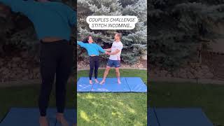 Going for the gold 🏆 couple challenge viral flip duet olympics gold athlete marriedlife [upl. by Avril]