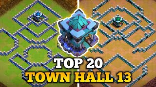 TOP 20 WORLD BEST TH13 War Base With Link  Th13 Cwl Base With Link  Th13 Legend Base  2024 [upl. by Rednael]