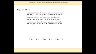 Hexameter Latein erklärt – 1 Versmaß Zäsuren Dihärese [upl. by Edison]