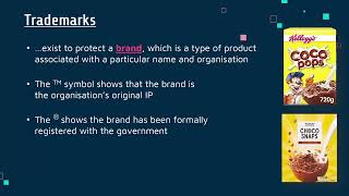 Intellectual Property Copyright Trademarks and Patents [upl. by Forrester]