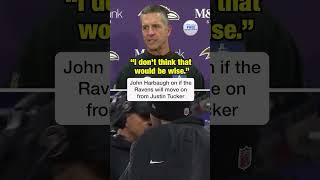 HARBAUGH BACKS TUCKER Should Ravens Stick with Struggling Kicker NFL Shorts Media [upl. by Hayyikaz]