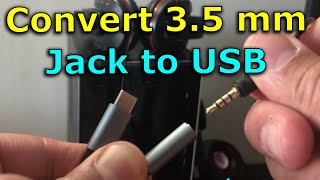 Convert 35 mm jack to USB for Speakers amp Microphone [upl. by Pastelki]