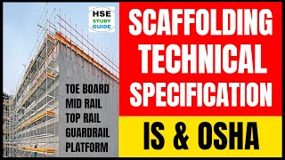 Scaffolding Technical Specification as per IS and OSHA Standard hsestudyguide [upl. by Nahsed787]