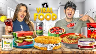 Trying New TikTok Viral Food Trends 🍕🤤 Yash and Hass part3 [upl. by Pelage100]