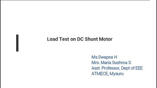 Load Test on DC Shunt Motor [upl. by Nathaniel]