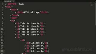 HTML ul Tag [upl. by Atalanti118]