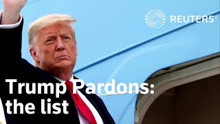 Trump pardons Bannon Lil Wayne Kilpatrick see full Trump pardon list [upl. by Dyna]