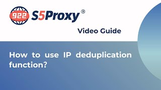 How to use IP deduplication function [upl. by Smailliw]