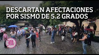 Descartan afectaciones en Morelos por sismo de 52 grados [upl. by Eellac]