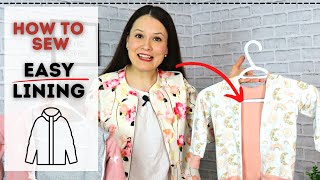 EASY way to add lining and zipper to jackets STEPBYSTEP [upl. by Eidda]