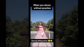 ‼️Without practice🕊️jumka gira re moment🤣semiclassical dance dancemoves shorts youtube [upl. by Shipley837]