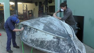 Repairing and antifouling the hull [upl. by Larsen]