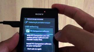 Sony Xperia E How to EnableDisable USB Tethering [upl. by Occer]