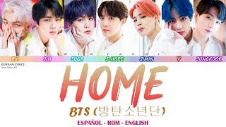 BTS  HOME  Lyrics Español  Rom  English [upl. by Ltihcox748]