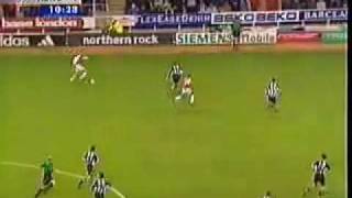 Dennis Bergkamp Goal for Arsenal v Newcastle from 2002 [upl. by Neelehtak]