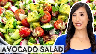 Tomato Avocado Salad with Cilantro Lime Dressing [upl. by Nasus365]