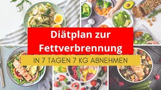 Diätplan zur Fettverbrennung  Fett verbrennen und schnell abnehmen  In 7 Tagen 7 kg abnehmen [upl. by Studley357]