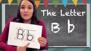 Letter B Lesson for Kids  Letter B Formation Phonic Sound Words that start with B [upl. by Resee105]