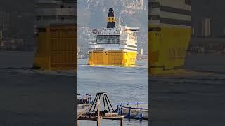 Arrivée du Corsica Ferries Mega Smeralda au port de Toulon sous le son des cigales [upl. by Danae205]