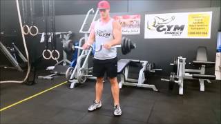 Bicep Curl demo using the 4ft Olympic Super Curl Bar [upl. by Kersten]