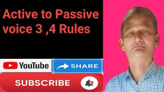 Active to passive voice Third and Fourth Rules [upl. by Ihculo]