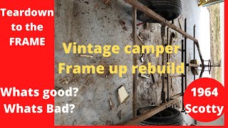 Ep 3 Retro vintage camper Serro Scotty Sportsman travel trailer teardown to frame for restoration [upl. by Ahseile]