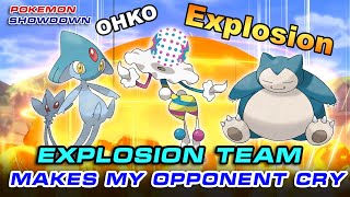 EXPLOSION TEAM MAKES MY OPPONENT CRY  Pokemon Showdown  Full video [upl. by Remmer780]